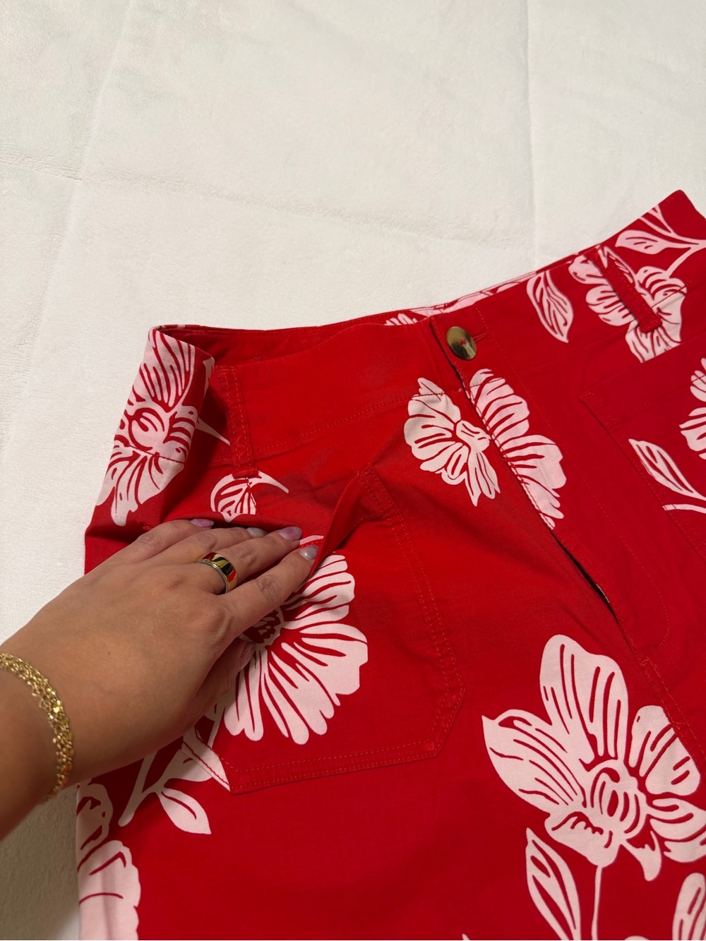 NWOT Maeve Colette High-Rise Wide-Leg Floral Pants, 33P - Picture 2 of 8